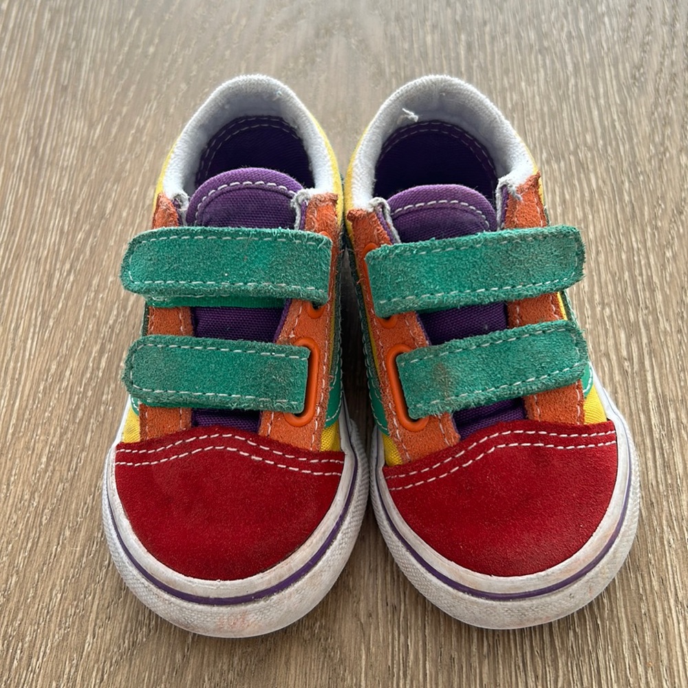 Toddler vans. Multicolored. Used but taken good care of! Super cute!